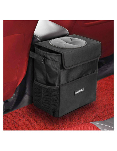 Basurero de Coche Ryhpez 12L Impermeable con Tapa - Organizador