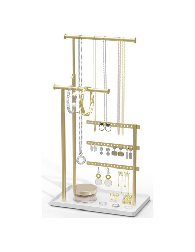 Soporte Organizador de Joyería Susswiff Dorado Ajustable 31.8-44.5 cm
