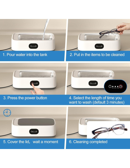 Limpiador Ultrasónico Vaolvpant 640ml 3 Modos de Tiempo Limpiador Ultrasónico Vaolvpant 640ml 3 Modos de Tiempo