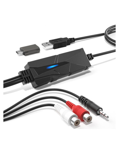 DriverGenius AV202-B Capturador de Audio USB-C Digital MP3