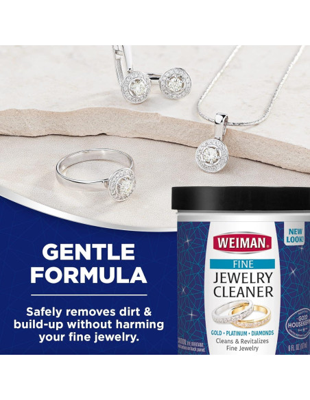 Limpiador de Joyería Weiman 177.44 ml con Cepillo - Oro, Platino, Diamantes Limpiador de Joyería Weiman 177.44 ml con Cepillo - Oro, Platino, Diamantes