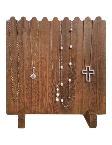 Soporte de Joyería MOOCA de Madera para 8 Collares Portátil