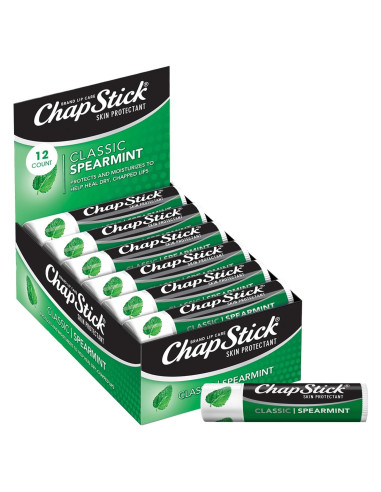Bálsamo Labial ChapStick Clásico Menta 12 Tubos 4g