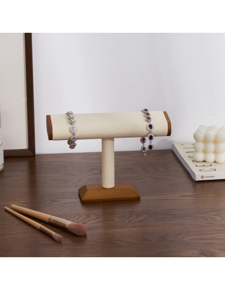 Soporte de exhibición para reloj Oirlv de madera maciza 20x5.5x14 cm Soporte de exhibición para reloj Oirlv de madera maciza 20x5.5x14 cm
