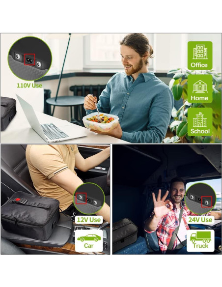 Horno Portátil Eléctrico ROTTOGOON 12V 24V 110V Calentador de Comida Horno Portátil Eléctrico ROTTOGOON 12V 24V 110V Calentador de Comida
