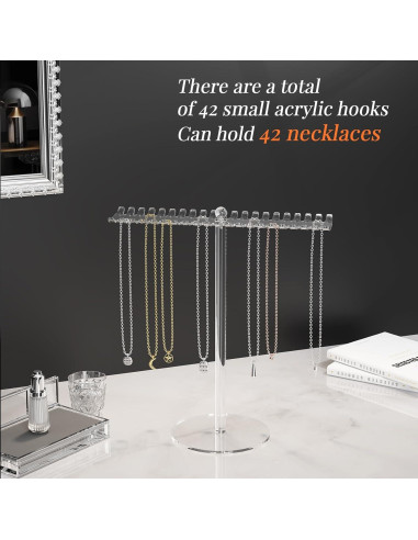 Soporte de Joyería Acrílico HADADER para Collares y Pulseras