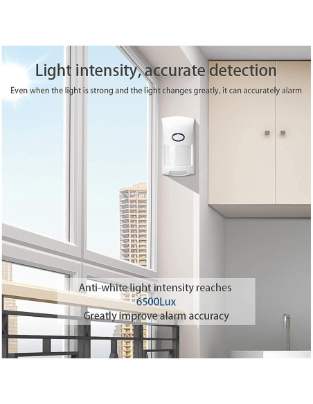 Sensor de Movimiento Inalámbrico Gaoducash WiFi 12m PIR Sensor de Movimiento Inalámbrico Gaoducash WiFi 12m PIR