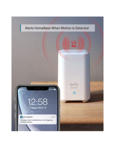Sensor de Movimiento Eufy Security - Alarma para Hogar 9.14m