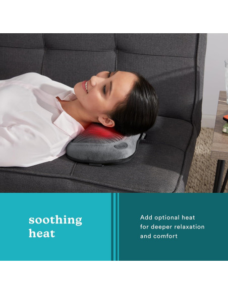 Almohada de Masaje Shiatsu Inalámbrica HoMedics con Calor Almohada de Masaje Shiatsu Inalámbrica HoMedics con Calor