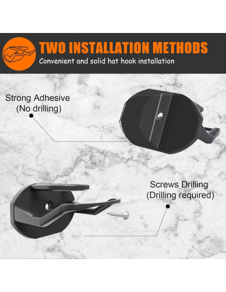 Ganchos Adhesivos para Sombreros Niunuerga - 24 Unidades, Negro Ganchos Adhesivos para Sombreros Niunuerga - 24 Unidades, Negro