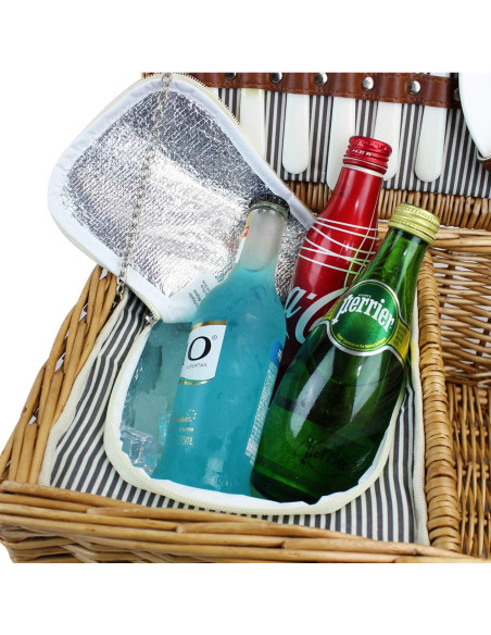 Cesta de Picnic ZORMY para 2 Personas con Compartimento Aislado Cesta de Picnic ZORMY para 2 Personas con Compartimento Aislado