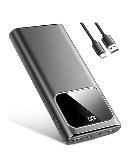Cargador Portátil 10000mAh Life8 con Carga Rápida 15W y 4 Salidas Cargador Portátil 10000mAh Life8 con Carga Rápida 15W y 4 Salidas