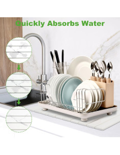 Alfombrilla de Secado de Piedra Diatomácea EKRHORBY 61x41cm 2