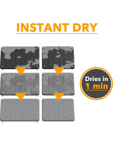 Alfombrillas de Secado de Platos SpaceAid 2 Piezas Diatomita Gris