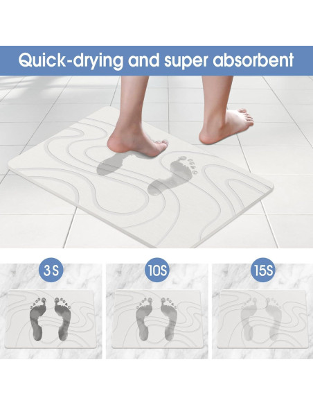 Alfombra de Baño Antideslizante Veeloim Diatomita 60x39cm Alfombra de Baño Antideslizante Veeloim Diatomita 60x39cm