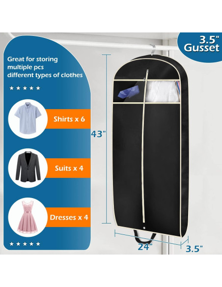 Bolsa de Viaje Misslo 109x60 cm Negra para Trajes y Vestidos Bolsa de Viaje Misslo 109x60 cm Negra para Trajes y Vestidos