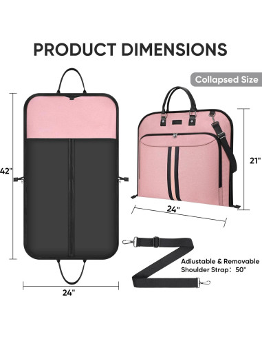 Bolsa de Ropa Plegable BALEINE 106.68x60.96cm Rosa