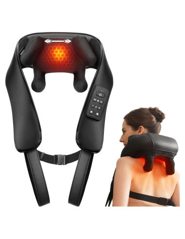 Masajeador de Cuello y Espalda Inalámbrico MASGRE 6D con Calor
