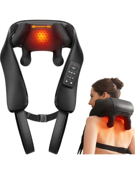 Masajeador de Cuello y Espalda Inalámbrico MASGRE 6D con Calor Masajeador de Cuello y Espalda Inalámbrico MASGRE 6D con Calor