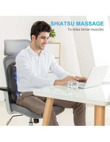 Masajeador de Espalda Shiatsu CooCoCo con Calor 35.56cm