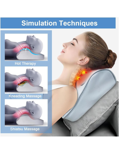 Masajeador de Cuello y Espalda AISZG Shiatsu con Calor 1.35kg