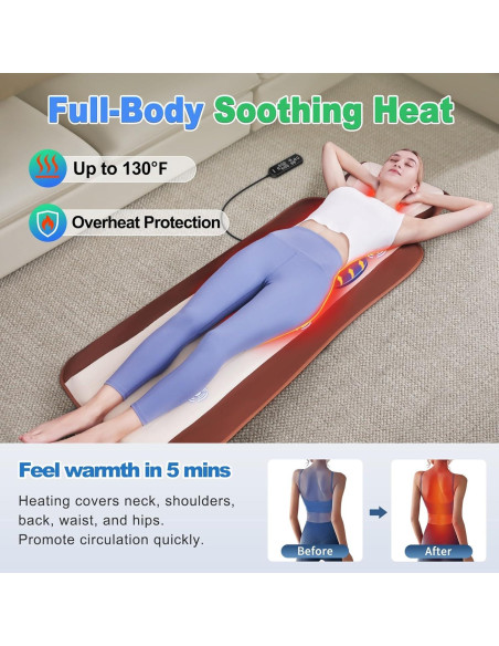 Alfombrilla de Masaje Completo Comrelax HY-8832 con Calor Alfombrilla de Masaje Completo Comrelax HY-8832 con Calor
