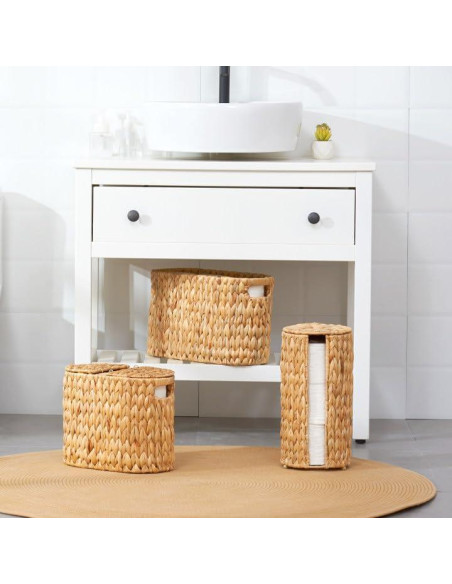Cesta de Papel Higiénico ELONG HOME Natural para 4 Rollos Cesta de Papel Higiénico ELONG HOME Natural para 4 Rollos