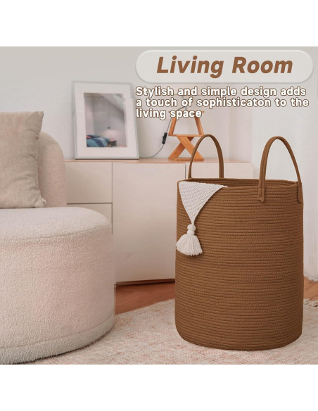 Cesta de lavandería grande 60L JMvicyroam yute dorado Cesta de lavandería grande 60L JMvicyroam yute dorado