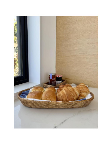 Cesta de Pan KOUBOO La Jolla Grande Ratán Marrón Miel