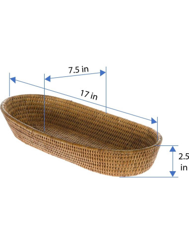 Cesta de Pan KOUBOO La Jolla Grande Ratán Marrón Miel