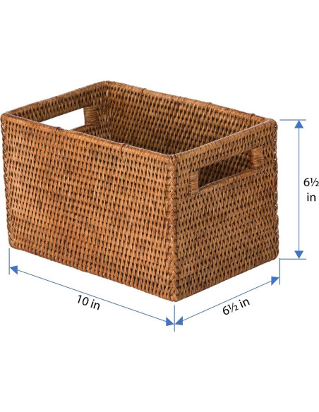 Canasta de Almacenamiento KOUBOO Rattan Miel 25.4x16.5 cm Canasta de Almacenamiento KOUBOO Rattan Miel 25.4x16.5 cm
