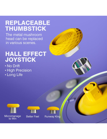 Controlador Joycon Retro Morado DongBlitz para Nintendo Switch Controlador Joycon Retro Morado DongBlitz para Nintendo Switch