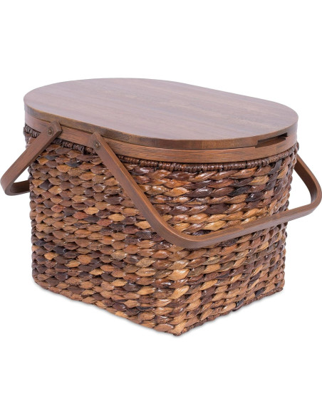 Cesta de Picnic BirdRock Home de Algas Marinas y Abaca 46.4x34cm Cesta de Picnic BirdRock Home de Algas Marinas y Abaca 46.4x34cm