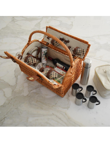 Cesta de Picnic de Mimbre Picnic at Ascot para 4 Personas