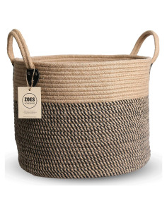 Canasta de Almacenamiento Tejida ZOES HOMEWARE 35.5cm Yute Natural