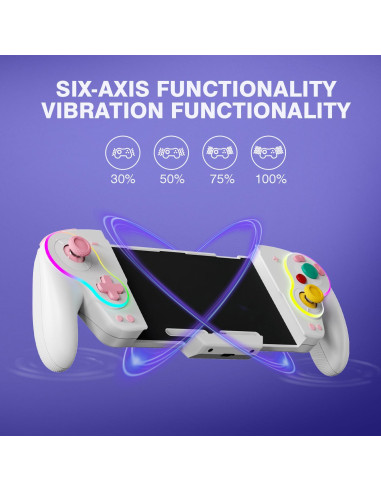 Controlador Joycon Retro Morado DongBlitz para Nintendo Switch