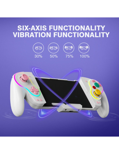 Controlador Joycon Retro Morado DongBlitz para Nintendo Switch Controlador Joycon Retro Morado DongBlitz para Nintendo Switch