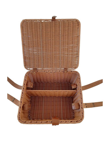 Cesta de Picnic Tejida a Mano Kovot 35.56x30.48x19.05 cm