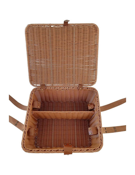Cesta de Picnic Tejida a Mano Kovot 35.56x30.48x19.05 cm Cesta de Picnic Tejida a Mano Kovot 35.56x30.48x19.05 cm