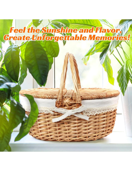 Cesta de Picnic Hap Tim Mimbre con Tapa 40.6x31cm Cesta de Picnic Hap Tim Mimbre con Tapa 40.6x31cm