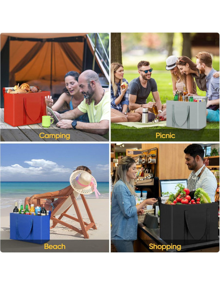 Bolsa de Compras Reutilizable BALEINE Aislada Grande 40.6x22.9x33cm Bolsa de Compras Reutilizable BALEINE Aislada Grande 40.6x22.9x33cm