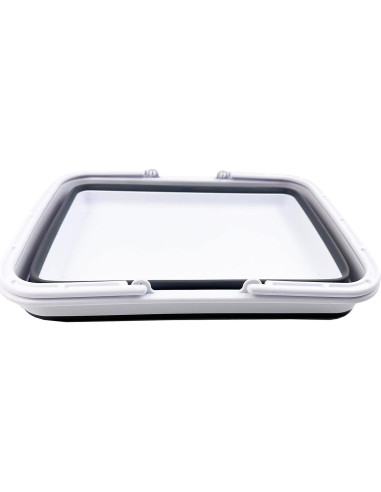 Cesta Plegable SAMMART 8L - Lavabo Portátil Camping Blanco/Gris