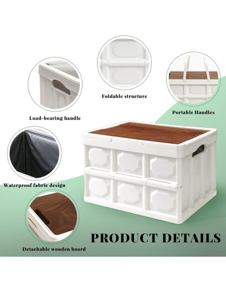 Cesta de Picnic Plegable JCWPVA para 2-4 Personas con Tapa de Madera Cesta de Picnic Plegable JCWPVA para 2-4 Personas con Tapa de Madera