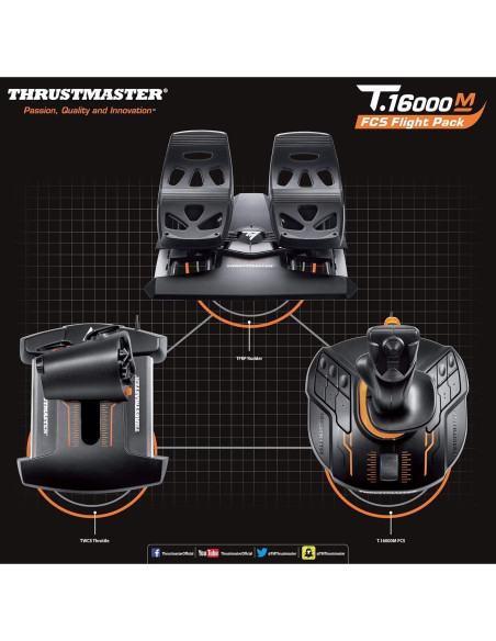 Paquete de Vuelo Thrustmaster T.16000M FCS - Joystick y Acelerador Paquete de Vuelo Thrustmaster T.16000M FCS - Joystick y Acelerador