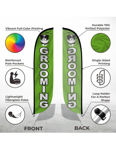 Kit Bandera de Pluma LookOurWay 12 Pies Cuidado de Mascotas 2