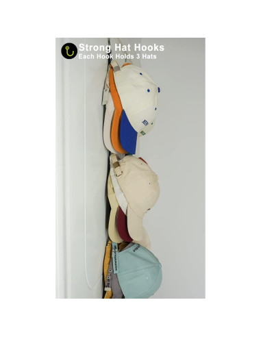 Soporte para Gorras ETOWIFA Negro - Organizador de 36 Gorras