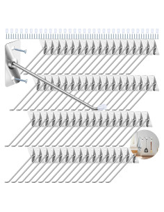 60 Ganchos de Acero Inoxidable 15cm con Tapas y Tornillos