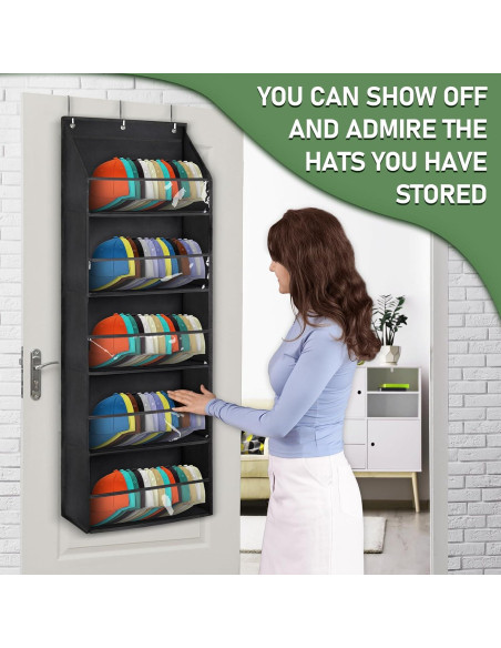 Organizador de Gorras Melpler Negro - Soporte Pared 5 Niveles Organizador de Gorras Melpler Negro - Soporte Pared 5 Niveles