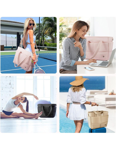 Bolsa Tote Puffer BOSTANTEN para Mujeres 36.8x14x33.8cm