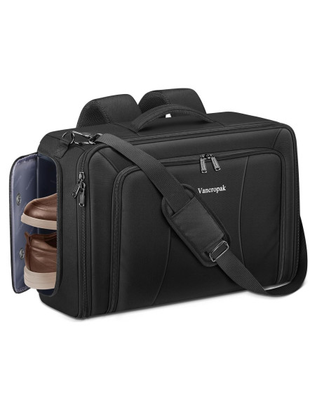 Bolsa de Ropa Convertible Vancropak para Viaje 15.6" Negro Bolsa de Ropa Convertible Vancropak para Viaje 15.6" Negro